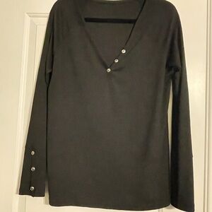 Elegant Black Long Sleeve Women's Top